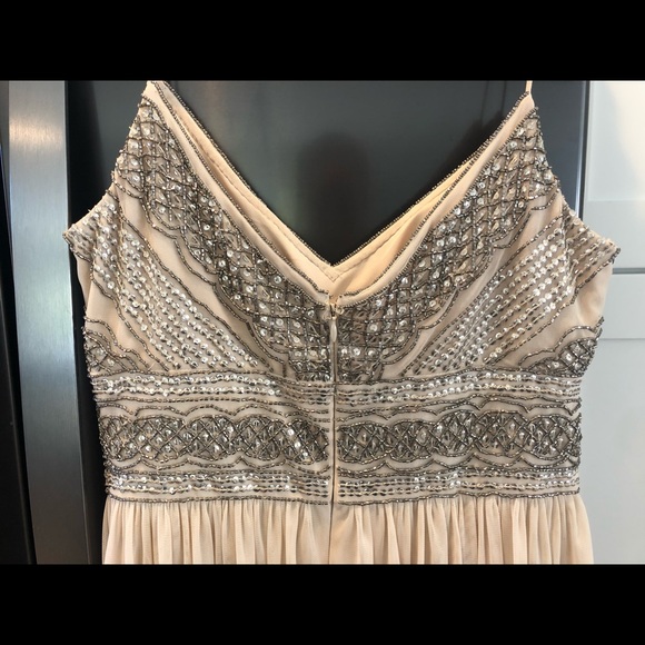 Adrianna Papell Sleeveless Beaded Tulle Gown - Picture 4 of 6